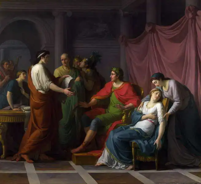 Taillasson, Jean-Joseph: Virgil čtoucí Aeneidu Augustovi a Octavii