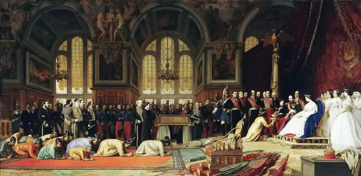 Gérôme, Jean-Léon: Příjetí siamských velvyslanců Napoleonem III.