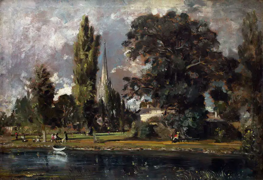 Constable, John: Katedrála v Salisbury a Leadenhall od řeky Avon