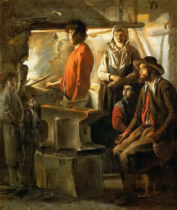 Le Nain, Antoine Louis: Blacksmith anvil ago