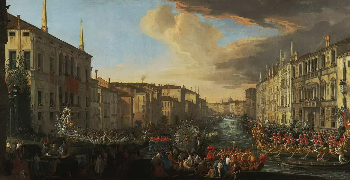 Carlevarijs, Luca: Regatta na Canal Grande v poctě Fredericka IV., krále dánského