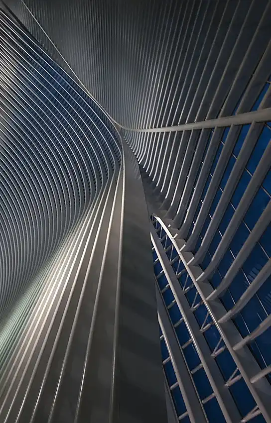 Houte, Van Jef: Linee di Calatrava all'ora blu