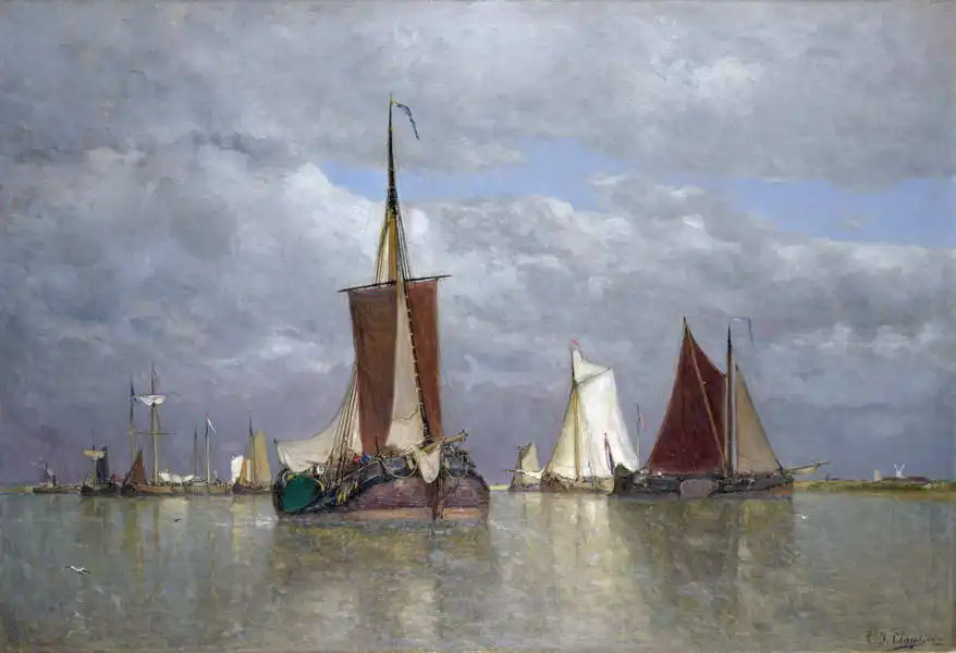 Clays, Paul Jean: Lodě v blízkosti Dordrechtu
