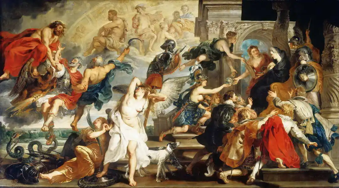 Rubens, Peter Paul: Apoteóza Jindřicha IV. a vyhlášení regency Marie de Medici