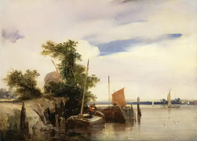 Bonington, Richard Parkes: Čluny na řece