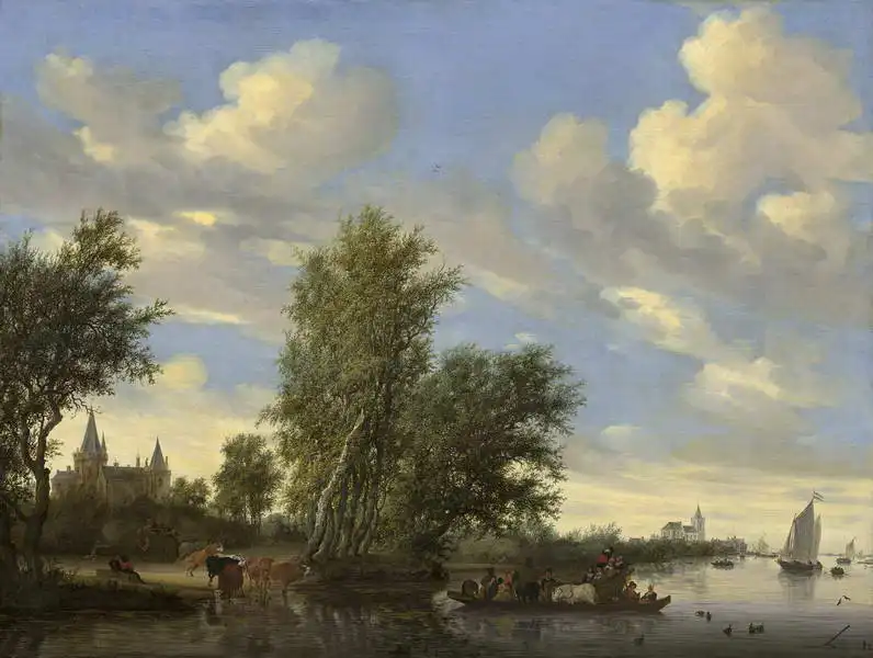 Ruysdael, Salomon van: Přívoz na řece