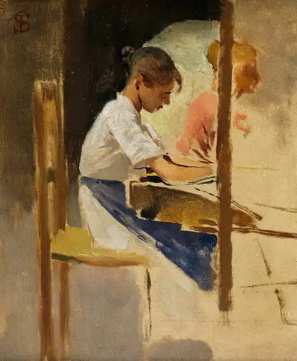 Signorini, Telemaco: Basket maker in Settignano