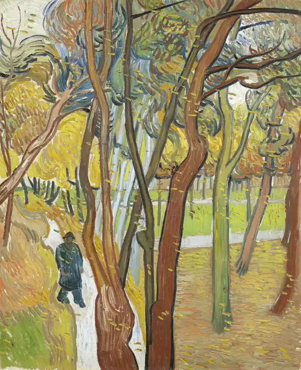 Gogh, Vincent van: Hôpital de jardin St. Paul (feuilles tombantes)