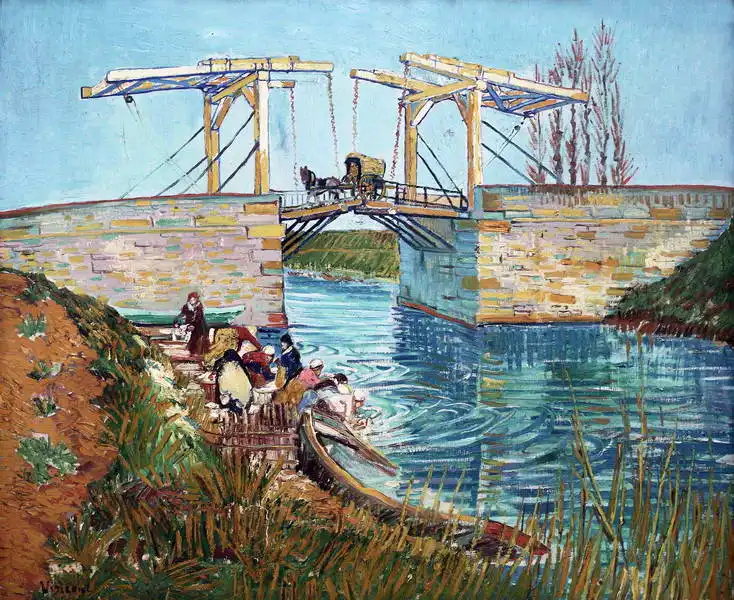 Gogh, Vincent van: Most v Arles a pradleny