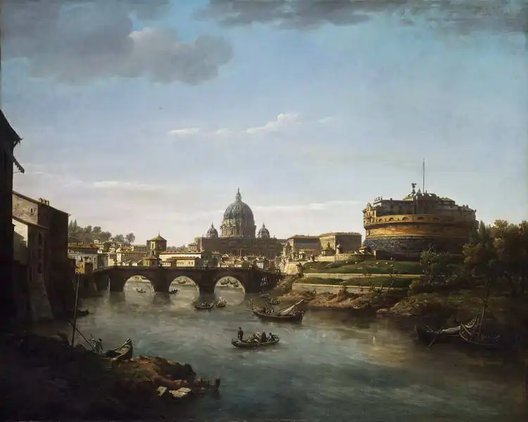 Marlow, William: View of Rome from the Tiber