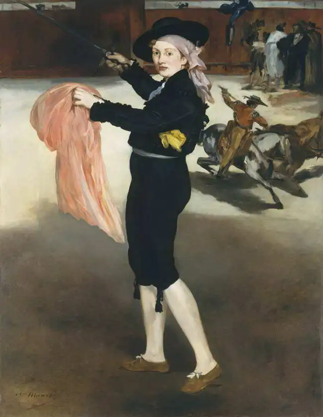 Manet, Edouard: Mademoiselle V., v kostýmu s mečem
