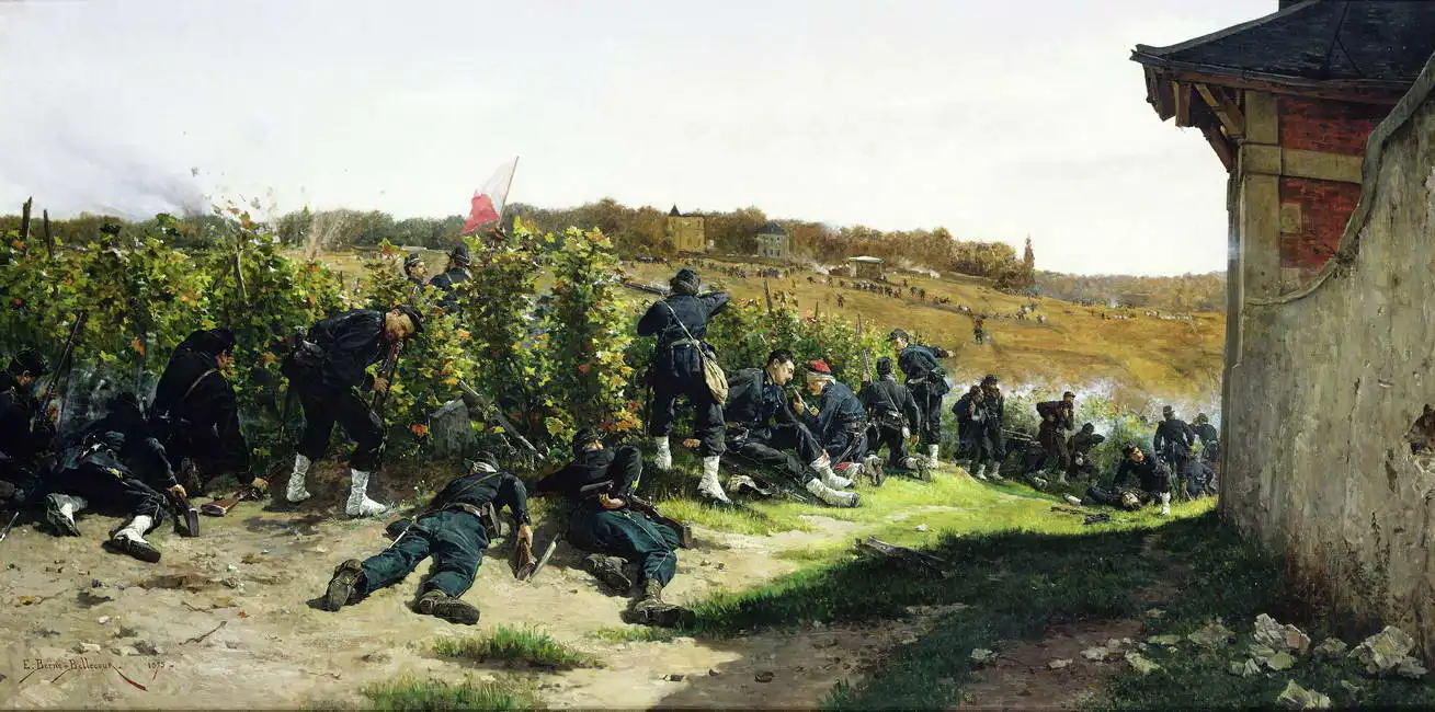 Berne-Bellecour, Étienne-Prosper: Ostrostřelci Tirailleurs de La Seine v bitvě u Rueil Malmaison