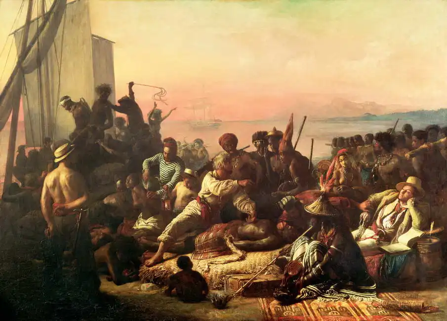 Biard, Auguste François: Otrokářská loď