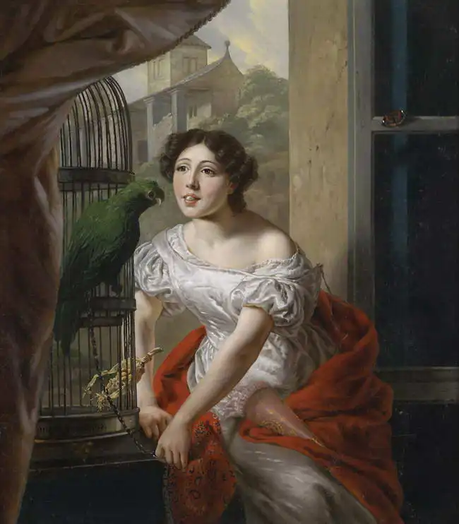 Winterhalter, X. Franz: Portrét François Ange s papouškem