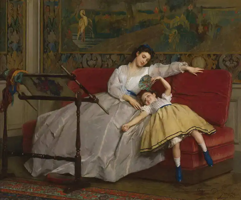 Jonghe, Gustave Léonhard de: Matka s dcerkou