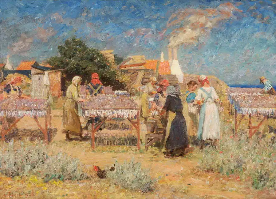 Tuxen, Laurits: Séchage du hareng