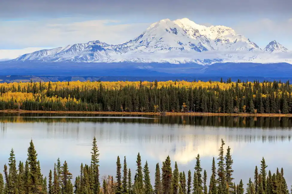 Neznámý: Podzimní barvy Willow Lake, Aljaška