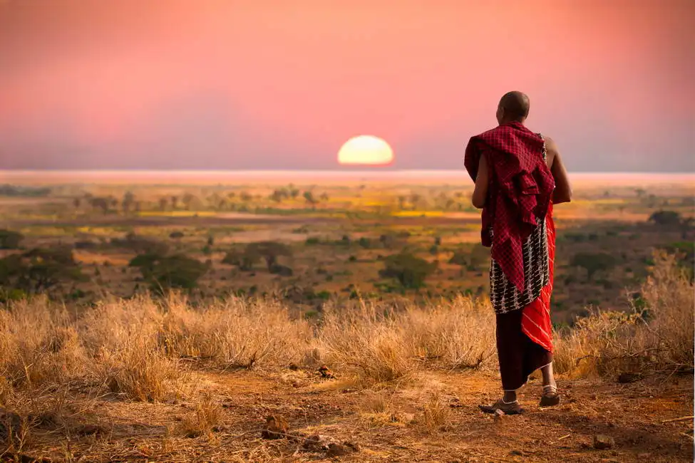 Neznámý: Massai, Serengeti v Tanzanii