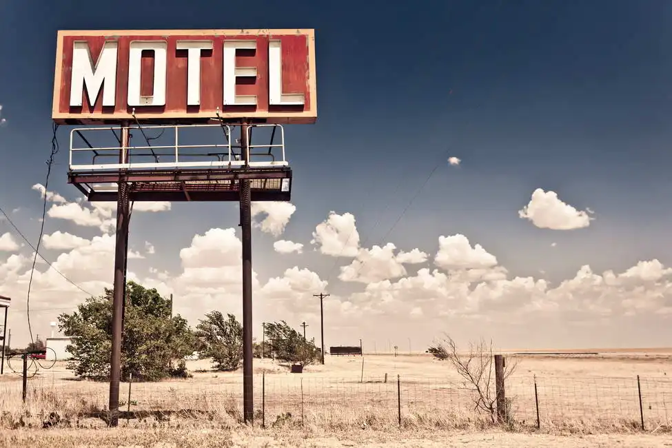 Neznámý: Tabule motelu na Route 66, USA