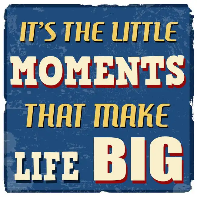 Unknown: It is the little moments that make life big