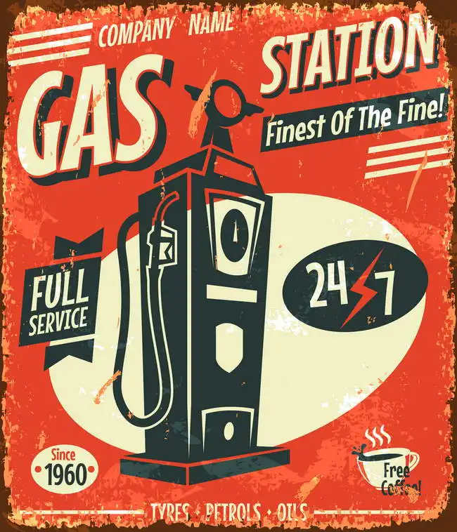 Neznámý: Gas station sign