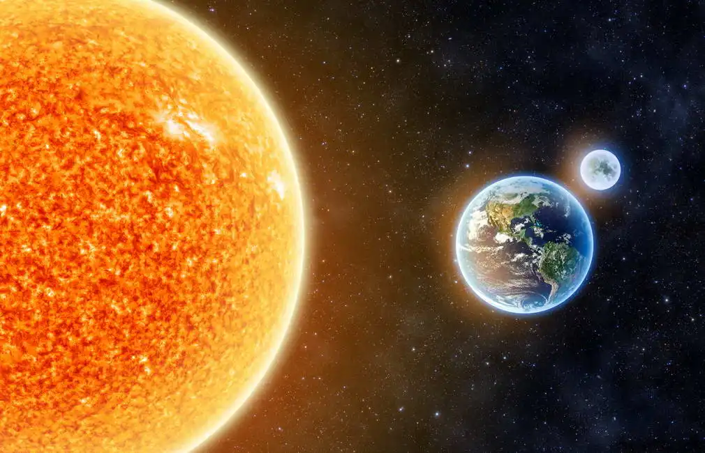 Neznámý: Země a Slunce