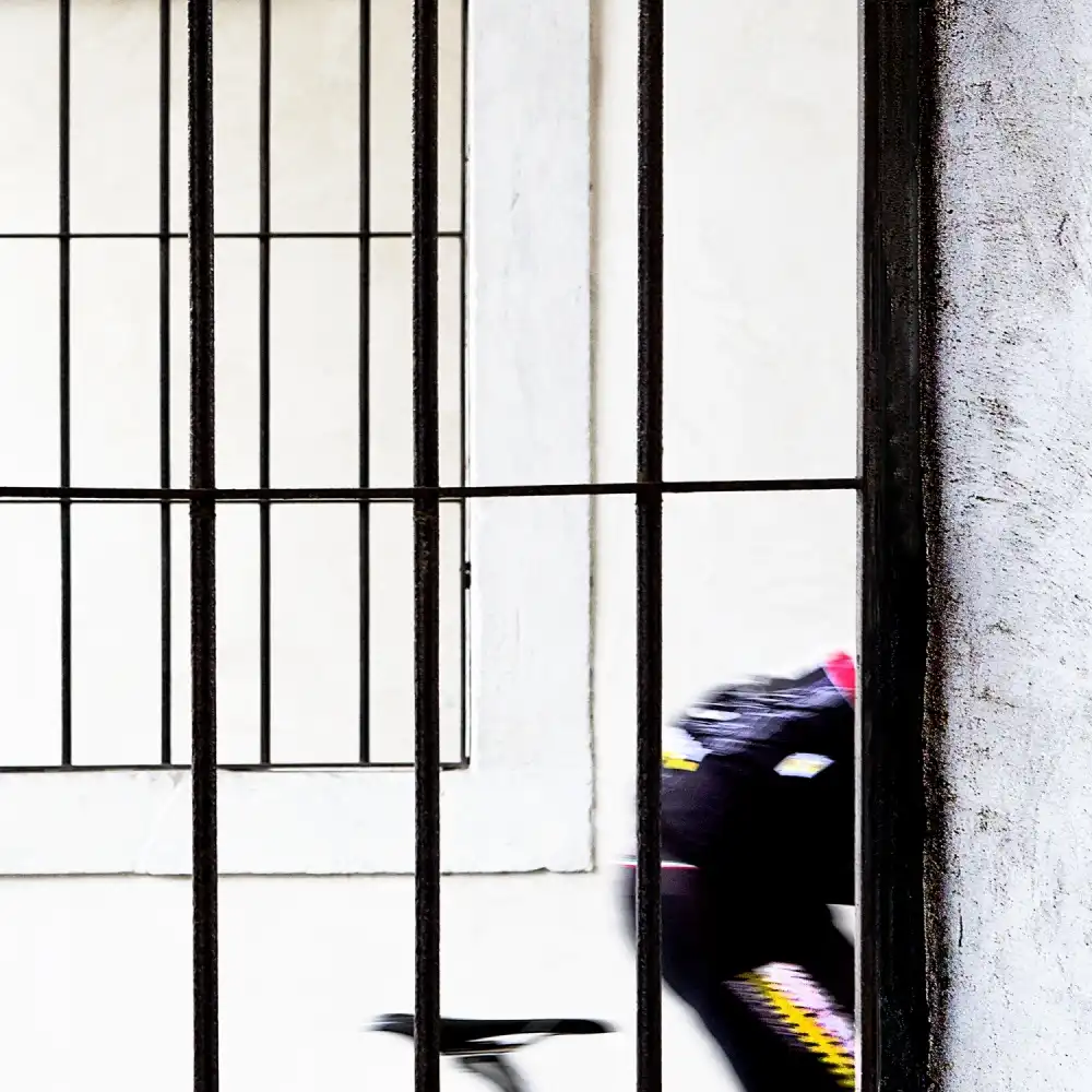 Maffei, Franco: ciclista in nero,giallo,bianco e rosso