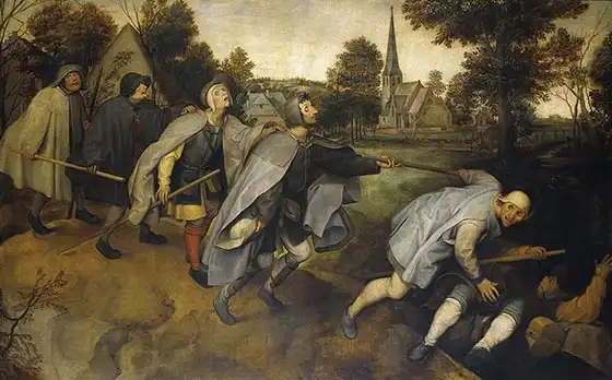 Brueghel, Pieter (st.): Slepý vede slepé