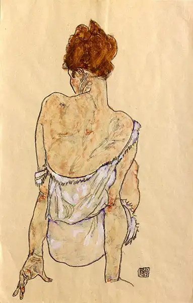 Schiele, Egon: Sedící žena