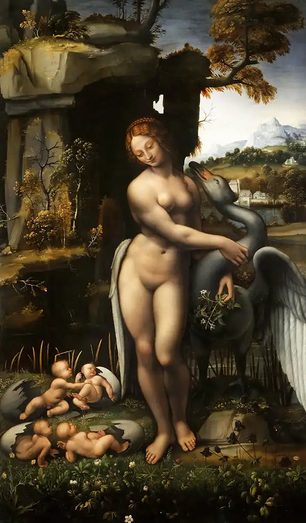 Vinci, Leonardo: Leda and the swan