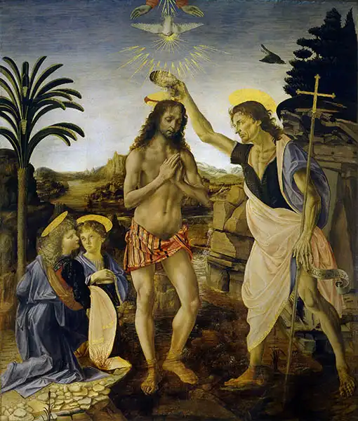 Verrocchio, del Andrea: Křest Krista