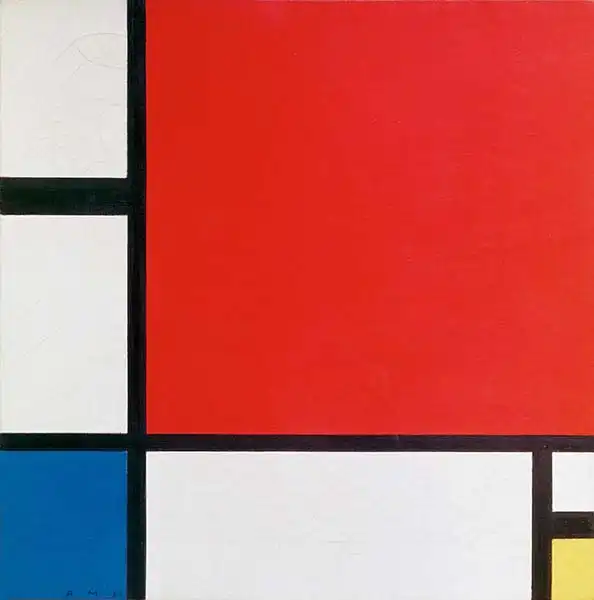 Mondrian, Piet: Kompozice v červené, modré a žluté