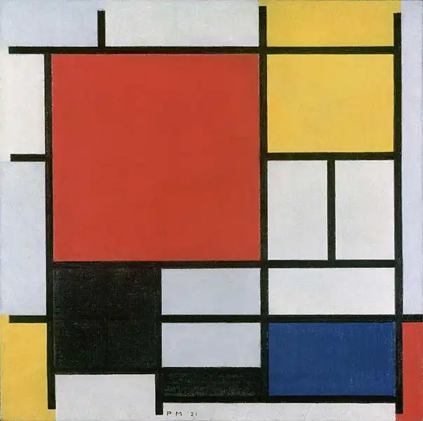 Mondrian, Piet: Kompozice v červené, žluté, modré a černé