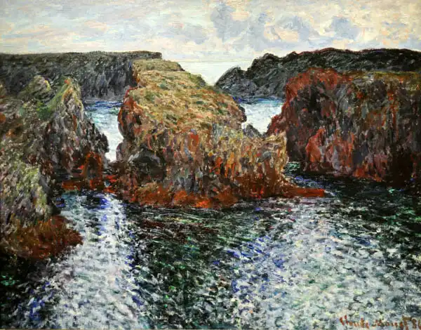 Monet, Claude: Belle Ile Rocks v Port Goulphar