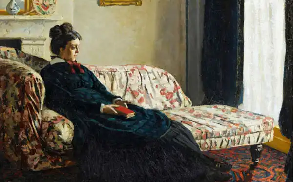 Monet, Claude: Zamyšlení - paní Monetová