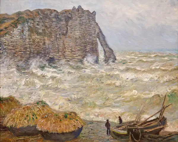 Monet, Claude: Příboj v Etretatu