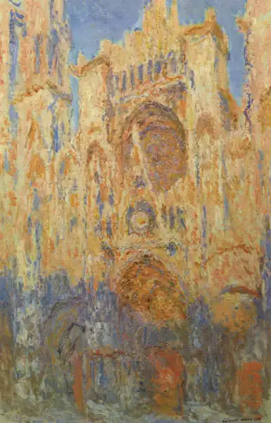 Monet, Claude: Rouenská katedrála, západ slunce