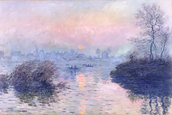 Monet, Claude: Slunce nad Seinou u Lavacourtu