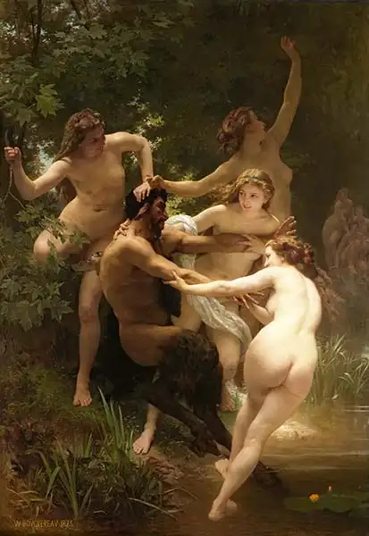 Bouguereau, Adolphe: Nymphy se Satyrem