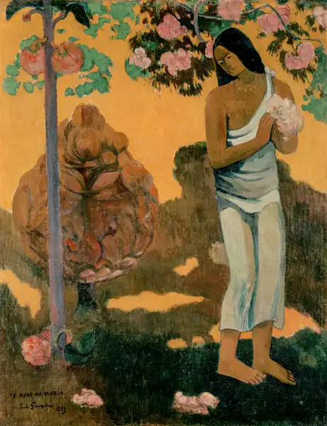 Gauguin, Paul: Te Avae No Maria (Tahitská žena s květy)