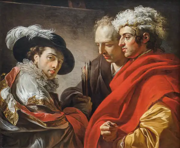 Vincent, Francois Andre: Portrait de trois hommes