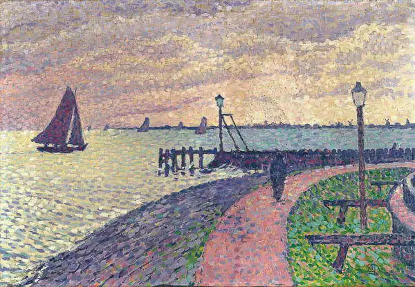 Rysselberghe, Théo van: Entrance to the Port of Volendam