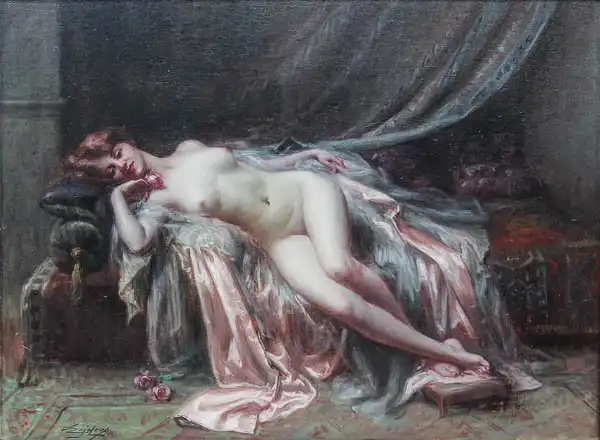 Enjolras, Delphin: Femme nue allanguie sur un lit