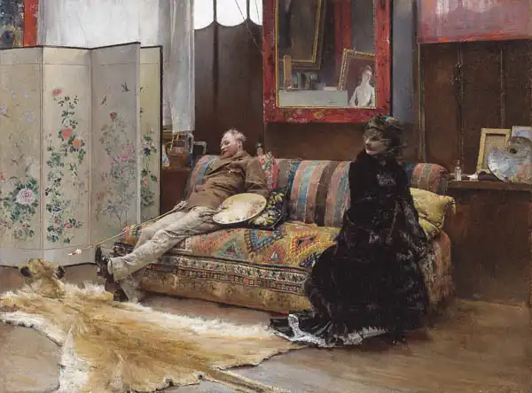 Dagnan-Bouveret, Pascal A.: Gustave Courtois in his Studio