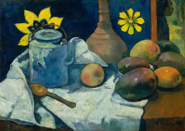 Gauguin, Paul: Zátiší s konvicí a ovocem