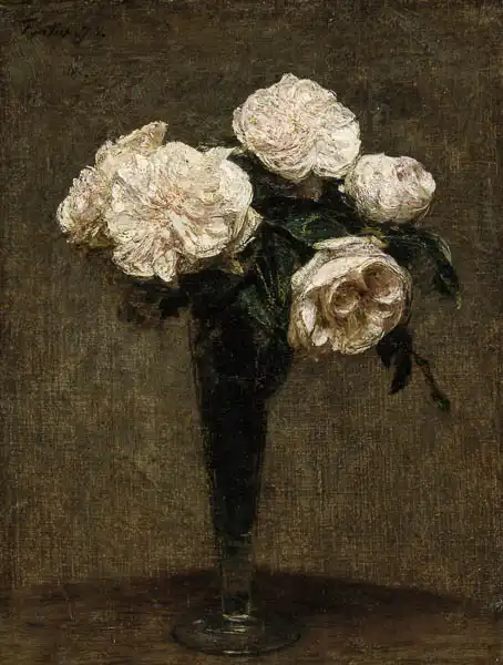 Fantin-Latour, Jean: Roses in a Vase