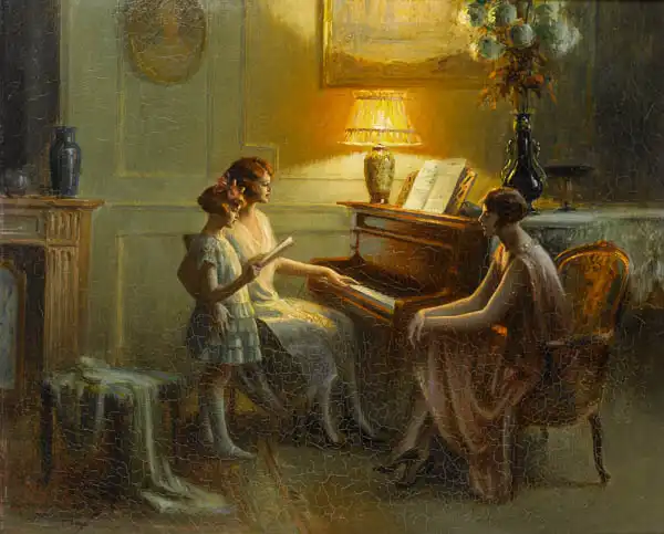 Enjolras, Delphin: Près du piano
