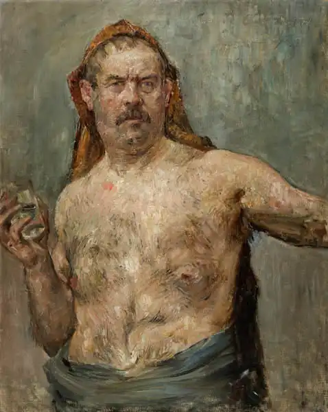 Corinth, Lovis: Autoportrait avec un verre