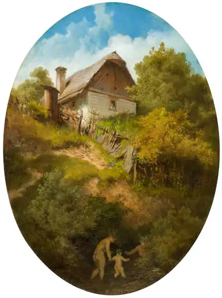 Mánes, Josef: Pod chalupou