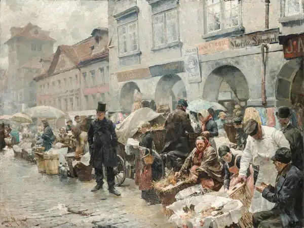 Marold, Luděk: Vaječný trh v Praze - Z trhu